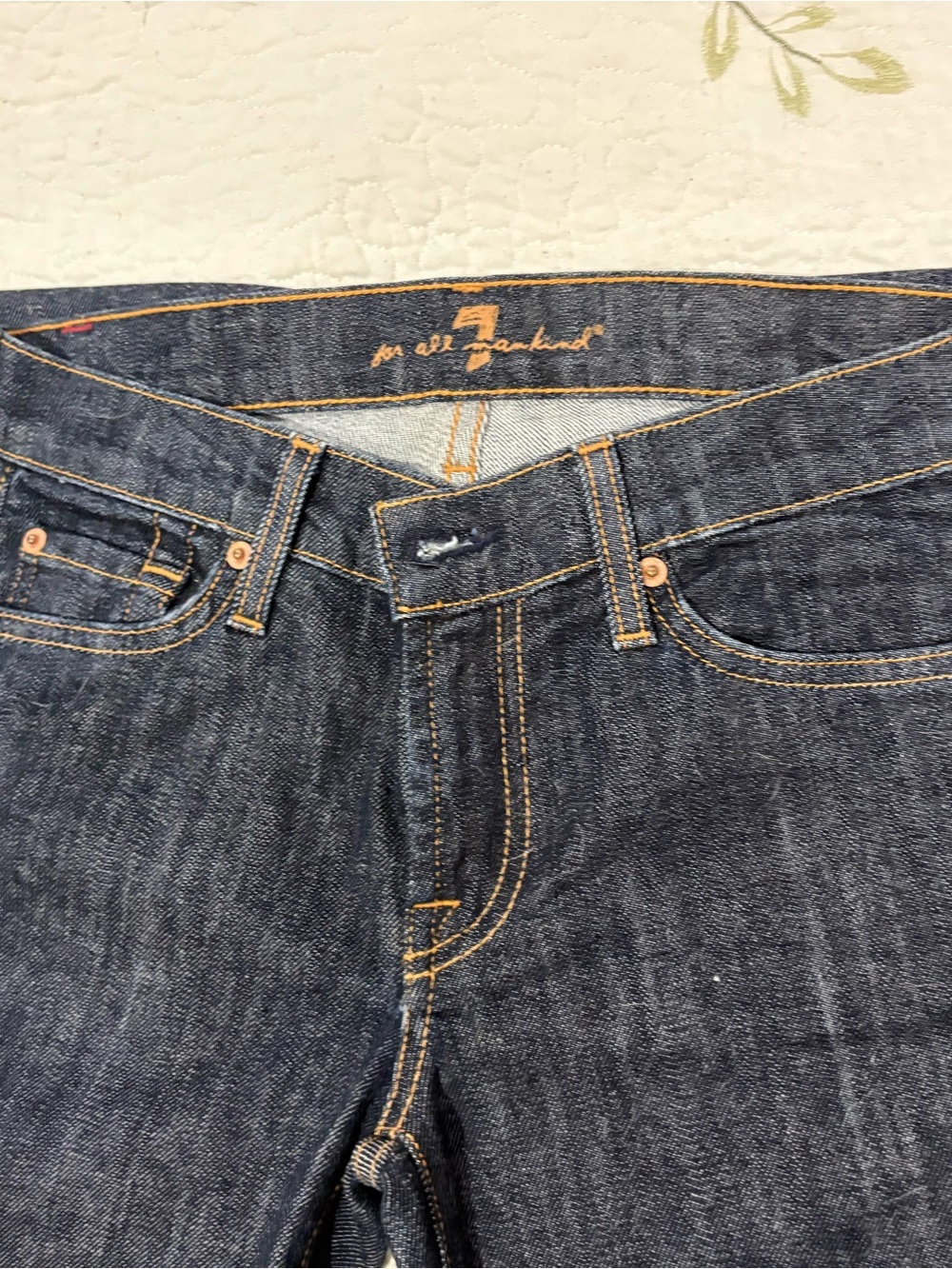 7 For All Mankind Women's Dark Blue Bootcut Jeans